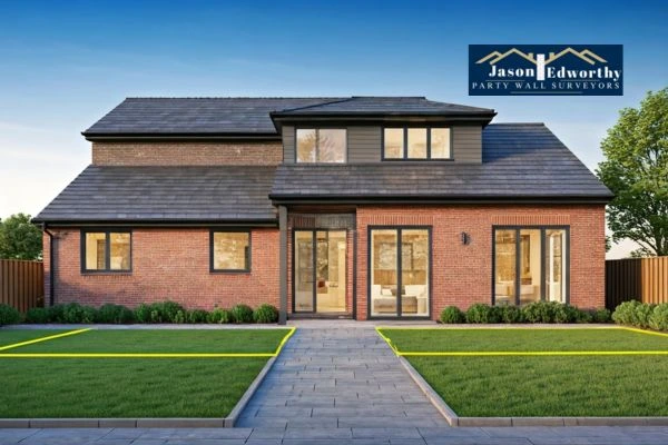 Home extension focusing on boundary line Greenwich